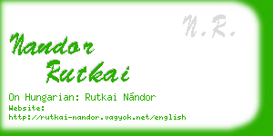 nandor rutkai business card
